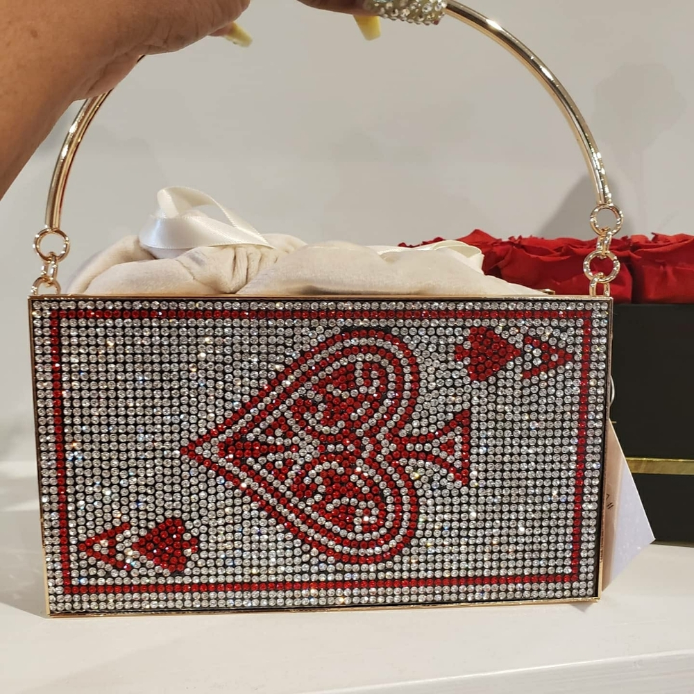 Bling Red Ace Of Spades Handbag